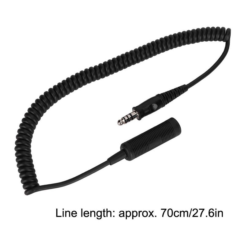 fosa fo sa U-92A/U to U-174/U Headphone Extension Cable, Helicopter Headphone Extension Cable Elastic Scalability Coiling Cable for Standard Mono U-174/U Plug, Helicopter, Radio - Image 4